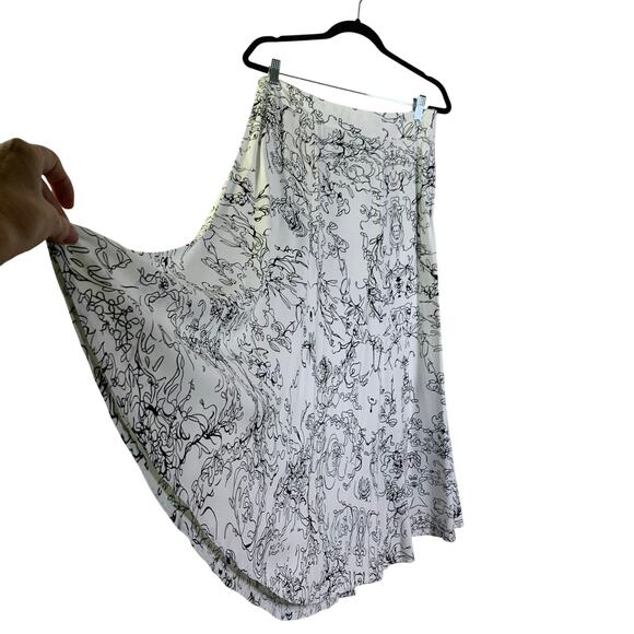 SOFT SURROUNDINGS Skirt Amaranth PM Abstract Modern Artsy Elastic Back Waist - Picture 5 of 14